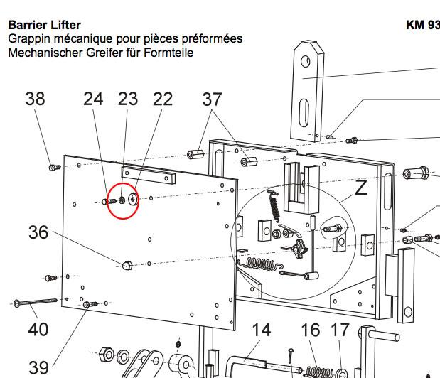 Kinshofer Barrier Lifter Part - Lock Washer - 122070241