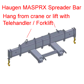 12 Foot Forklift Spreader Bar - 10,000 Lb. Capacity - Haugen MASPRX-812